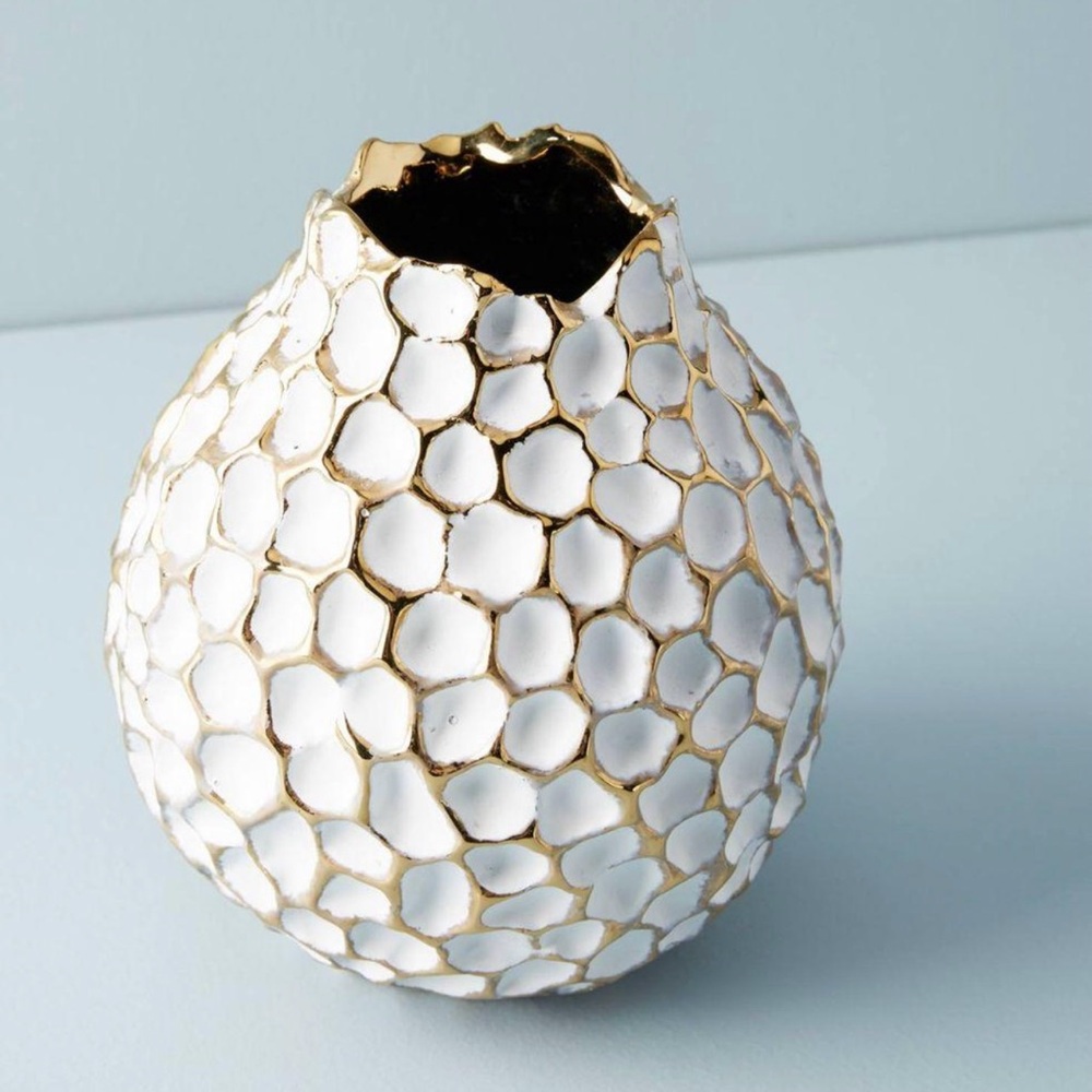 Anthropologie Honeycomb Vase